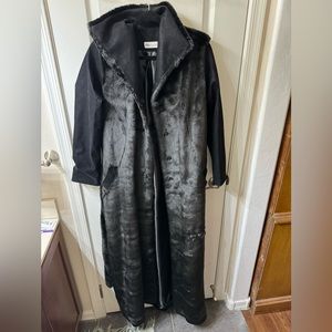 Zara Full Length Faux Fur Coat